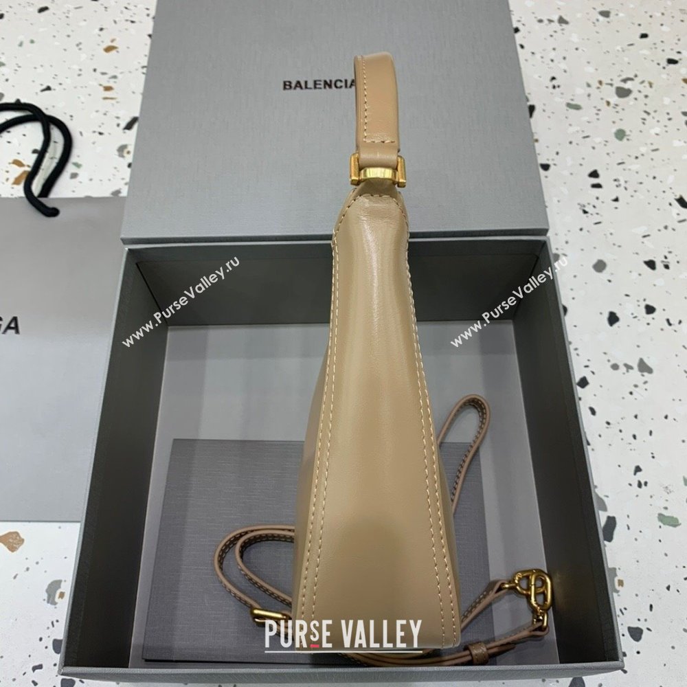 Balenciaga Mini Hobo Bag in Lambskin Beige 2025 801928880 (JM-250206007)