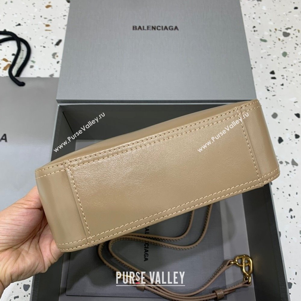 Balenciaga Mini Hobo Bag in Lambskin Beige 2025 801928880 (JM-250206007)