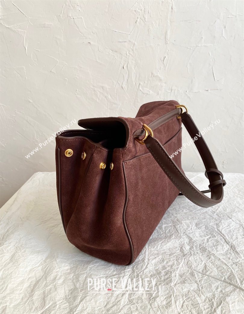 Balenciaga Rodeo Small Handbag in Suede and Leather Brown 2025 78972 (BI-250802067)