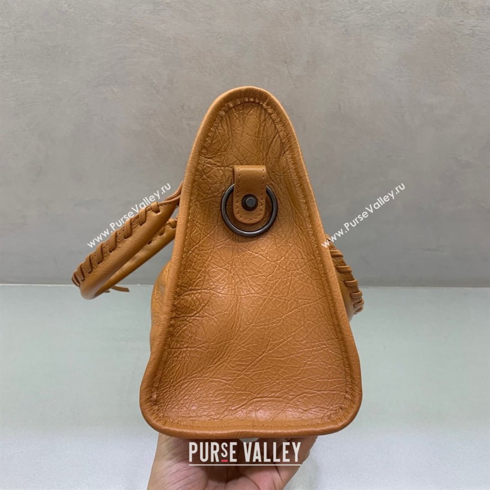 Balenciaga Le City Small Bag in Camel Brown Arena Storico lambskin leather 2025 0926 (JM-250926110)