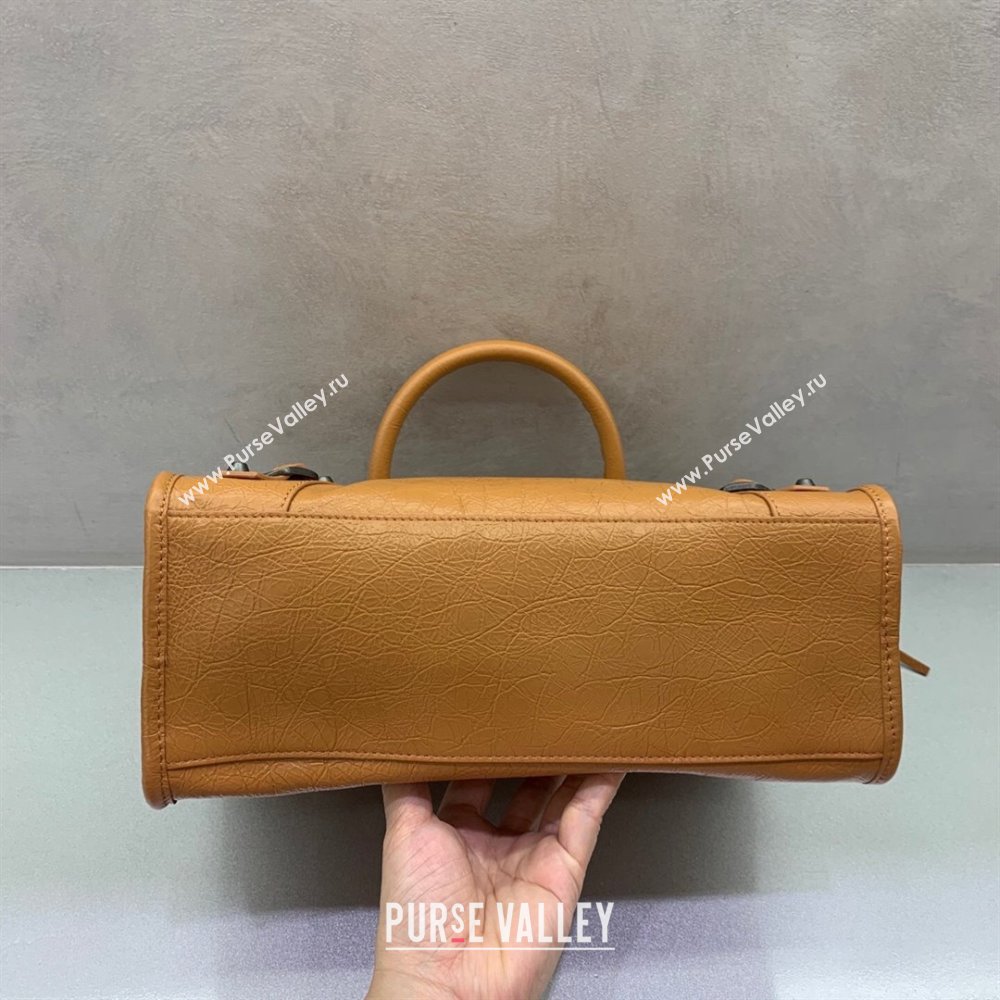 Balenciaga Le City Small Bag in Camel Brown Arena Storico lambskin leather 2025 0926 (JM-250926110)