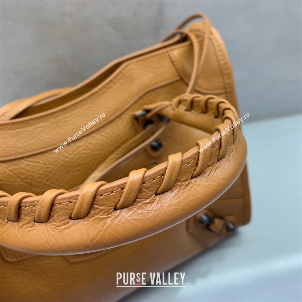Balenciaga Le City Small Bag in Camel Brown Arena Storico lambskin leather 2025 0926 (JM-250926110)
