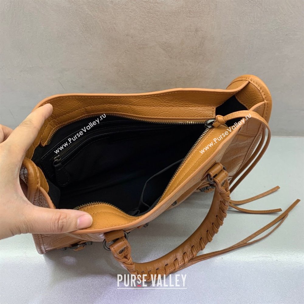 Balenciaga Le City Small Bag in Camel Brown Arena Storico lambskin leather 2025 0926 (JM-250926110)