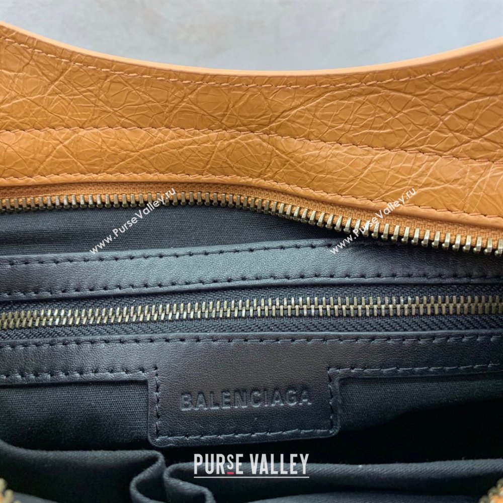 Balenciaga Le City Small Bag in Camel Brown Arena Storico lambskin leather 2025 0926 (JM-250926110)