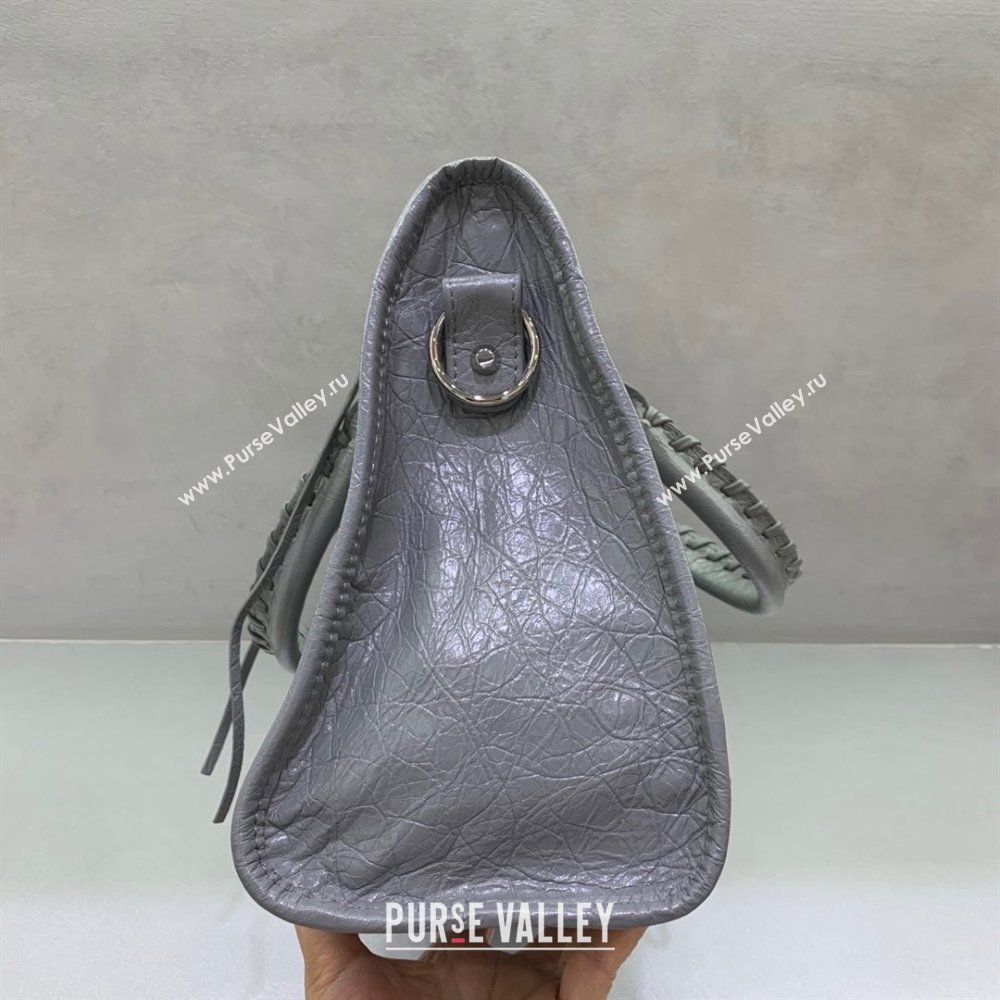 Balenciaga Le City Medium Bag in Grey Arena Storico lambskin 2025 0926 (JM-250926114)