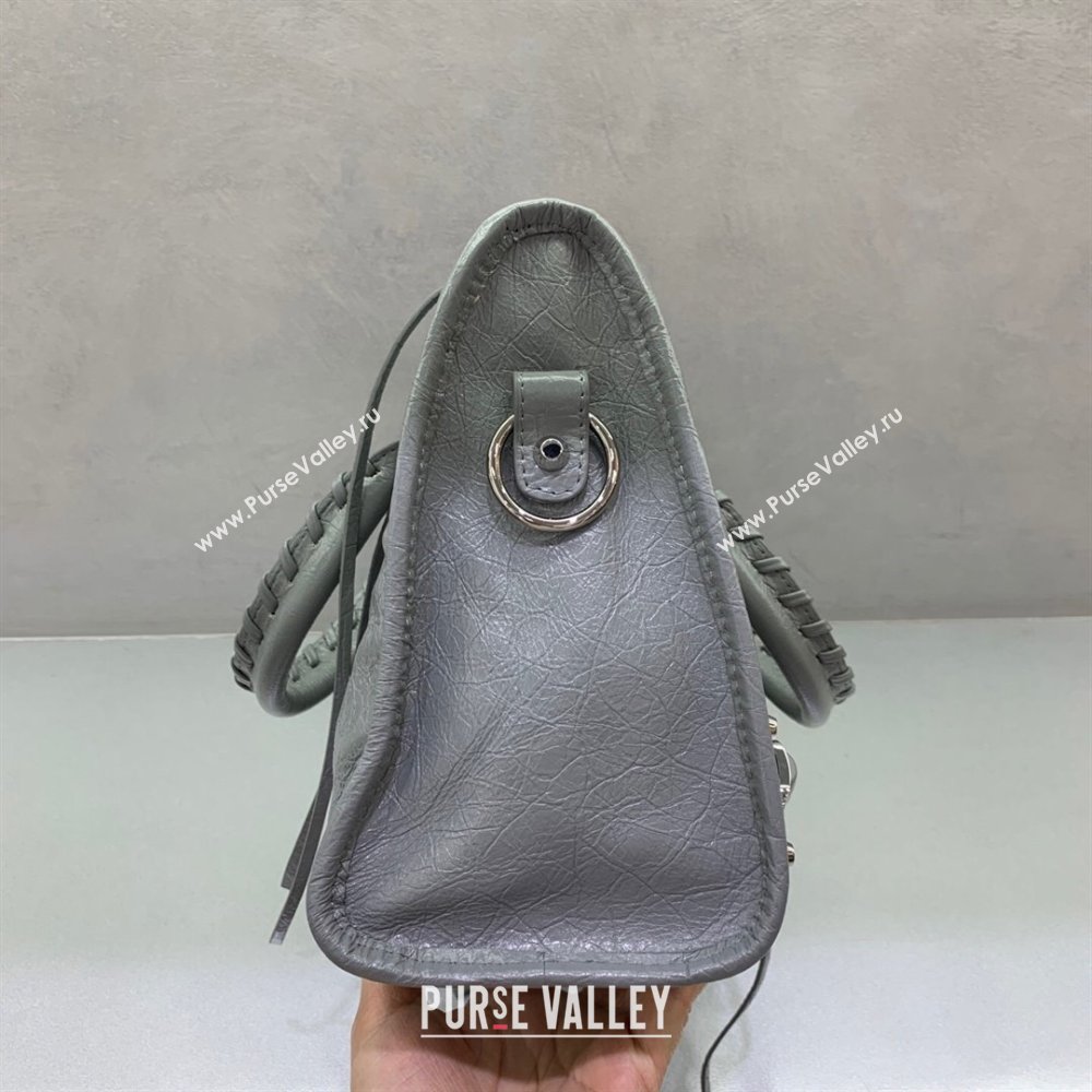 Balenciaga Le City Small Bag in Grey Arena Storico lambskin 2025 0926 (JM-250926115)