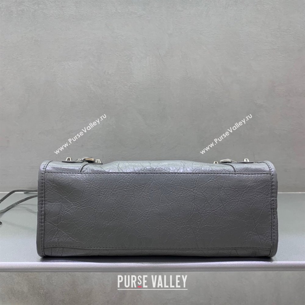 Balenciaga Le City Small Bag in Grey Arena Storico lambskin 2025 0926 (JM-250926115)