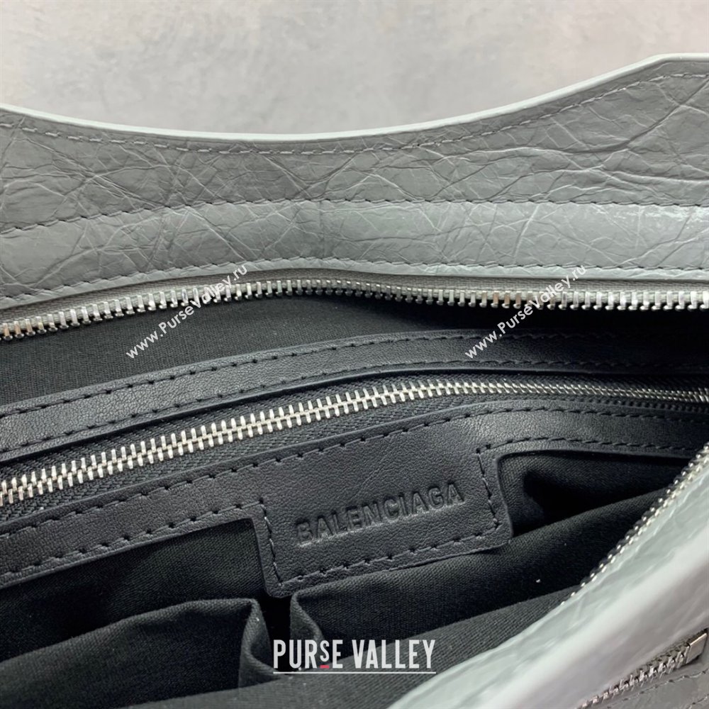 Balenciaga Le City Small Bag in Grey Arena Storico lambskin 2025 0926 (JM-250926115)