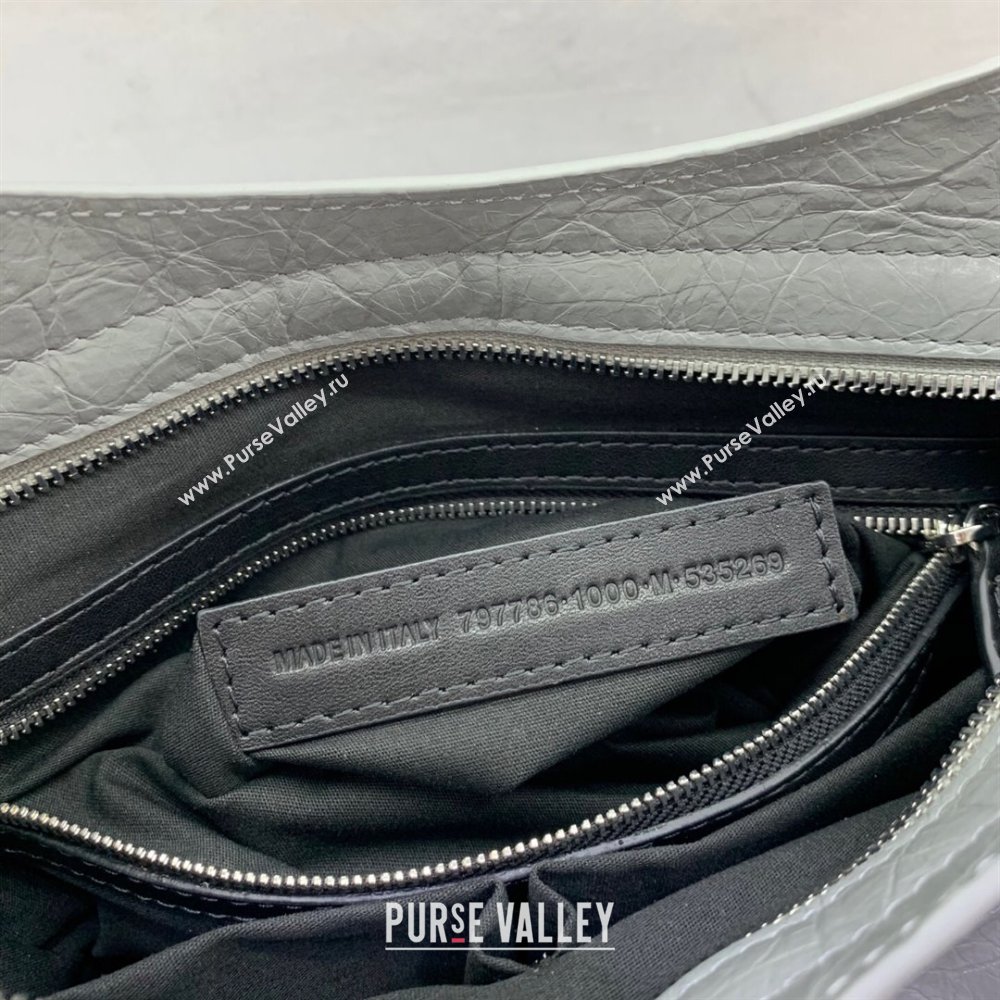 Balenciaga Le City Small Bag in Grey Arena Storico lambskin 2025 0926 (JM-250926115)
