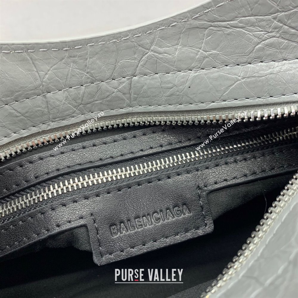 Balenciaga Le City Mini Bag in Grey Arena Storico lambskin 2025 0926 (JM-250926116)