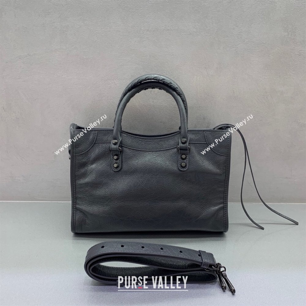 Balenciaga Le City Small Bag in Dark Grey Arena Storico lambskin 2025 0925 (JM-250926121)