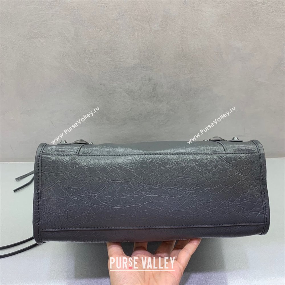 Balenciaga Le City Small Bag in Dark Grey Arena Storico lambskin 2025 0925 (JM-250926121)