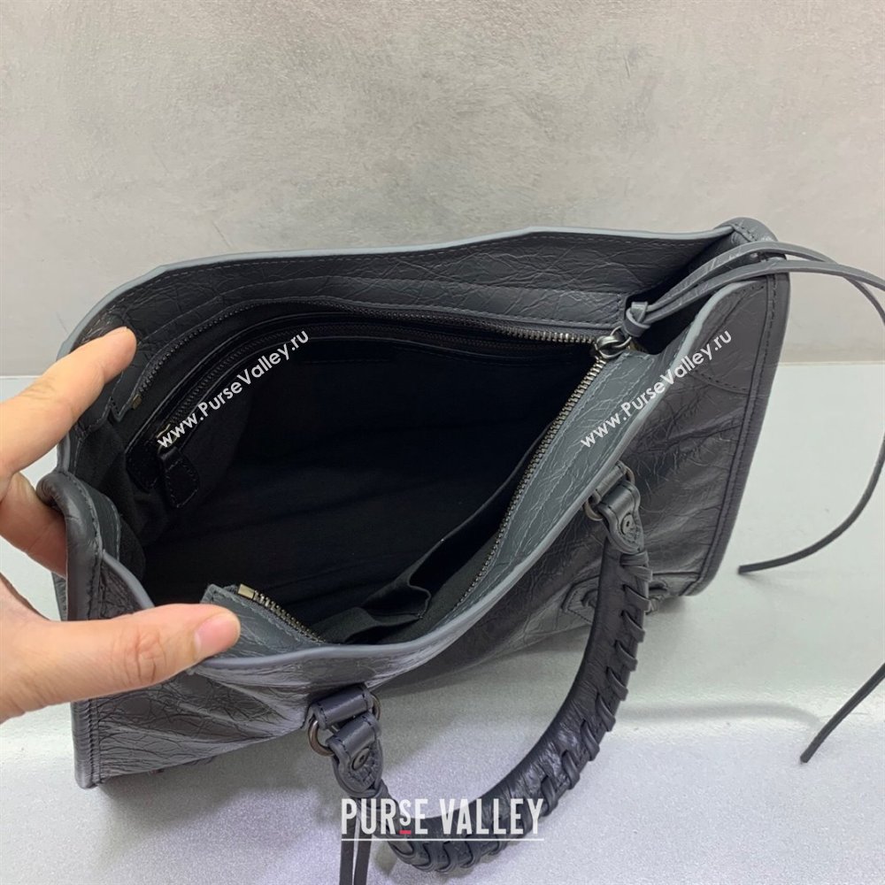 Balenciaga Le City Small Bag in Dark Grey Arena Storico lambskin 2025 0925 (JM-250926121)