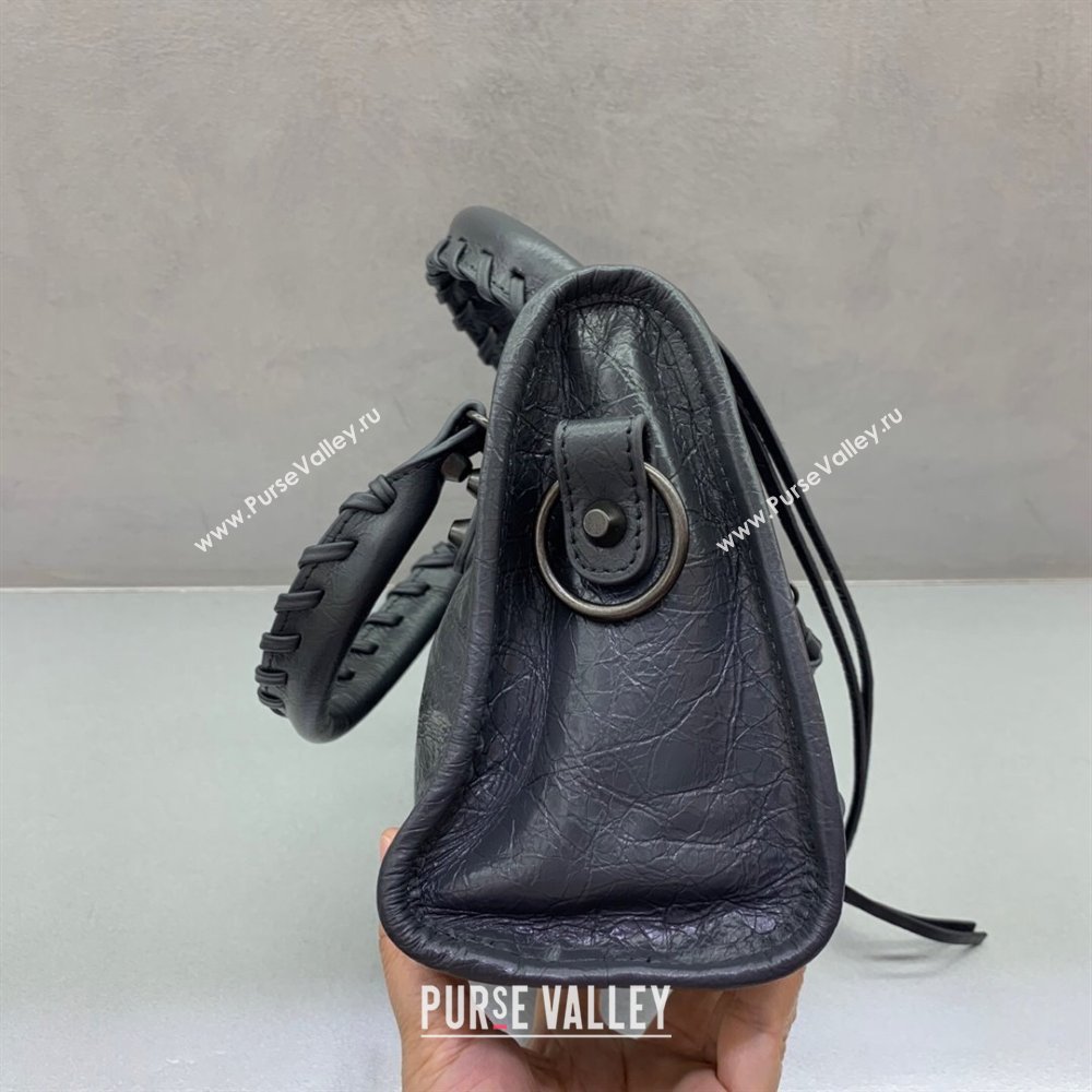 Balenciaga Le City Mini Bag in Dark Grey Arena Storico lambskin 2025 0925 (JM-250926122)