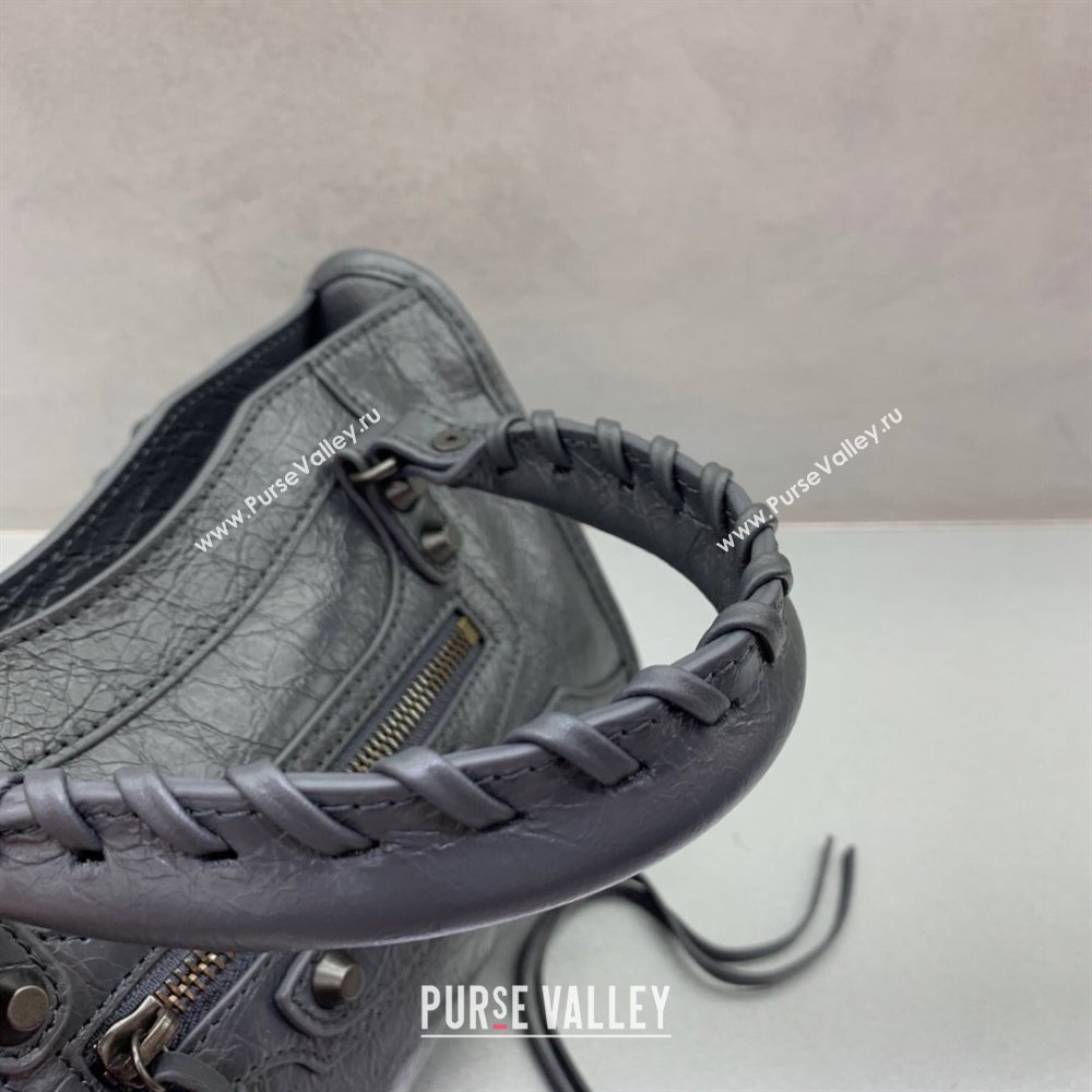 Balenciaga Le City Mini Bag in Dark Grey Arena Storico lambskin 2025 0925 (JM-250926122)