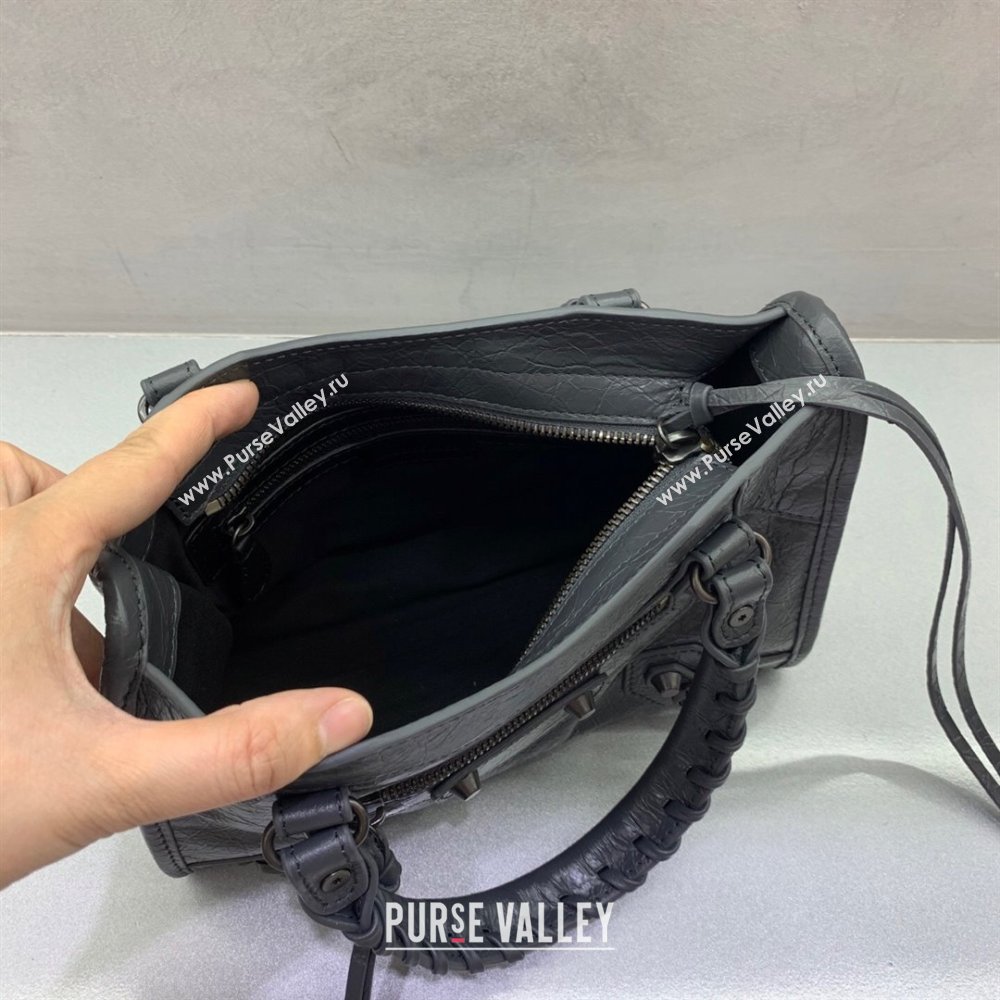 Balenciaga Le City Mini Bag in Dark Grey Arena Storico lambskin 2025 0925 (JM-250926122)