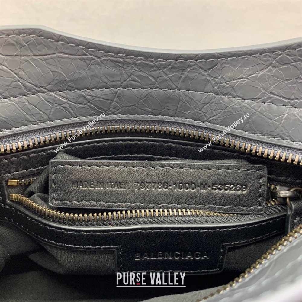 Balenciaga Le City Mini Bag in Dark Grey Arena Storico lambskin 2025 0925 (JM-250926122)