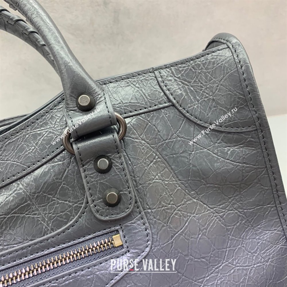 Balenciaga Le City Medium Bag in Dark Grey Arena Storico lambskin 2025 0925 (JM-250926120)