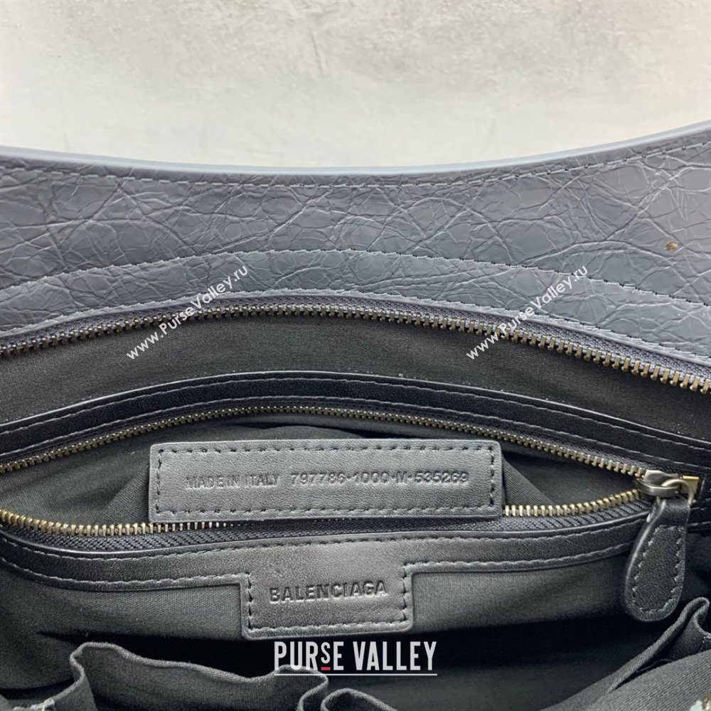 Balenciaga Le City Medium Bag in Dark Grey Arena Storico lambskin 2025 0925 (JM-250926120)