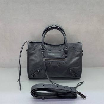 Balenciaga Le City Small Bag in Dark Grey Arena Storico lambskin 2025 0925 (JM-250926121)