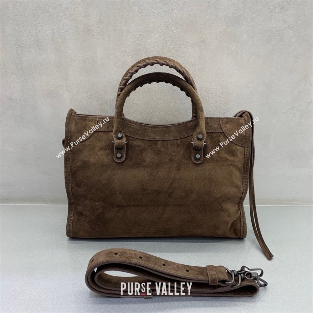 Balenciaga Le City Small Bag in Coffee Brown Suede 2025 0925 (JM-250926126)