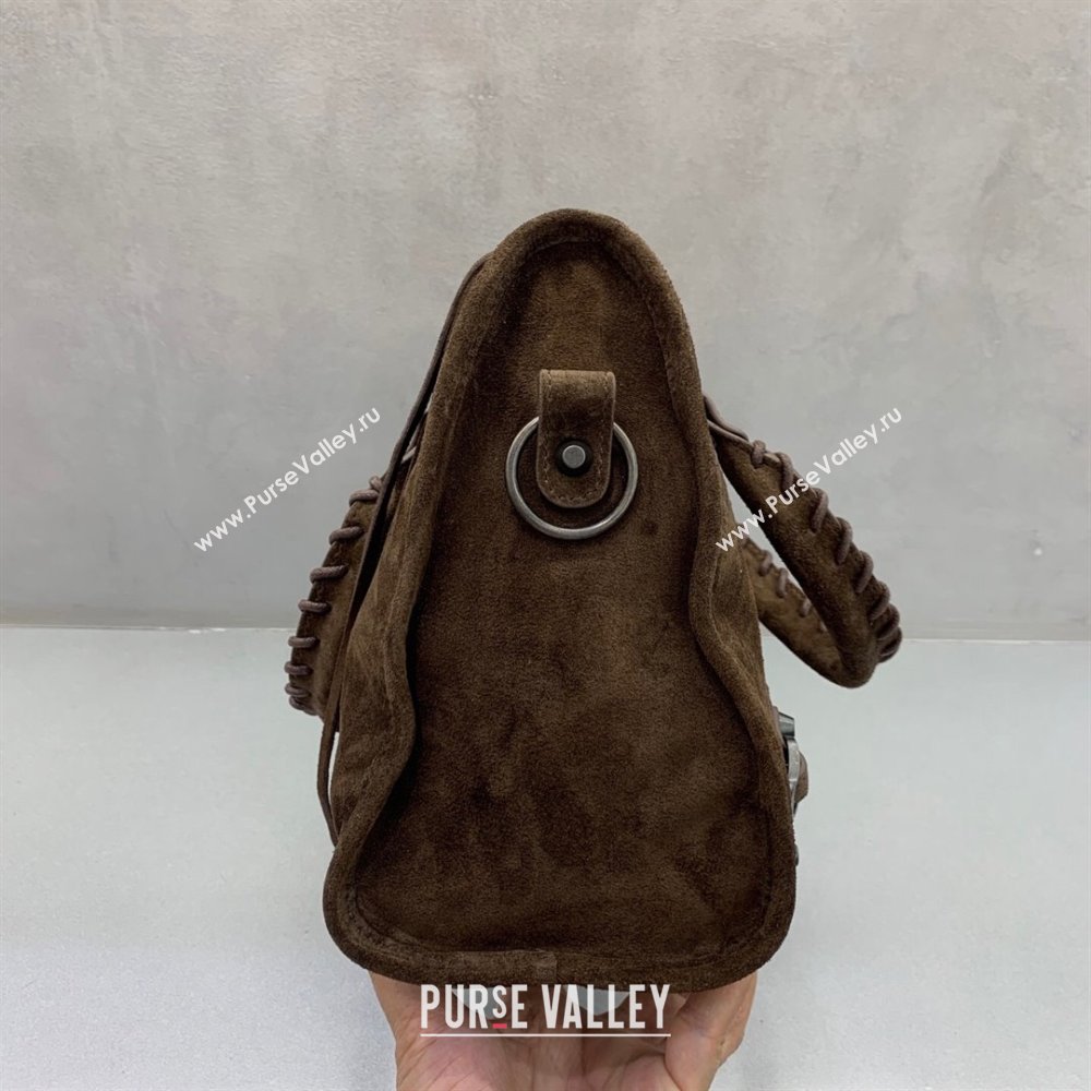 Balenciaga Le City Small Bag in Coffee Brown Suede 2025 0925 (JM-250926126)