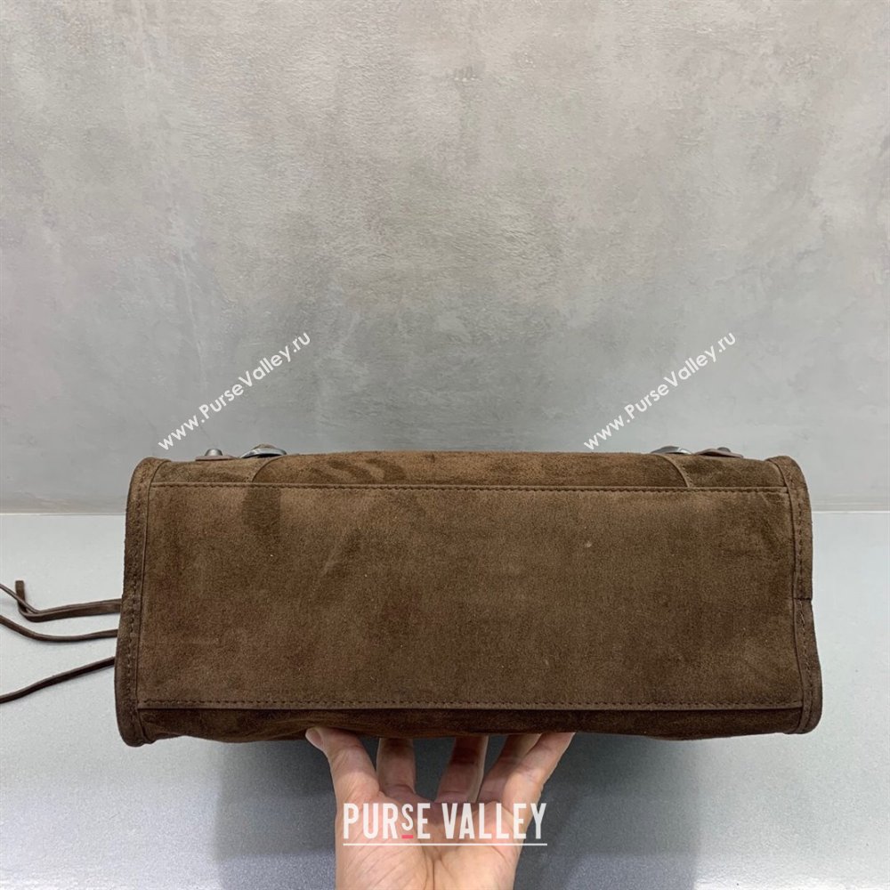 Balenciaga Le City Small Bag in Coffee Brown Suede 2025 0925 (JM-250926126)