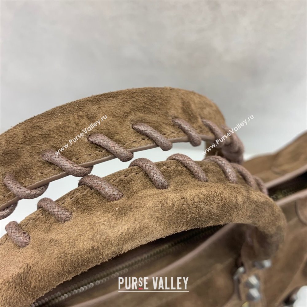 Balenciaga Le City Small Bag in Coffee Brown Suede 2025 0925 (JM-250926126)
