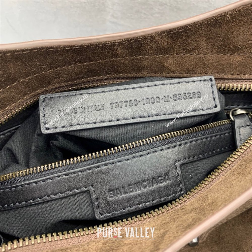 Balenciaga Le City Small Bag in Coffee Brown Suede 2025 0925 (JM-250926126)