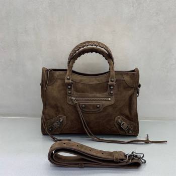 Balenciaga Le City Small Bag in Coffee Brown Suede 2025 0925 (JM-250926126)