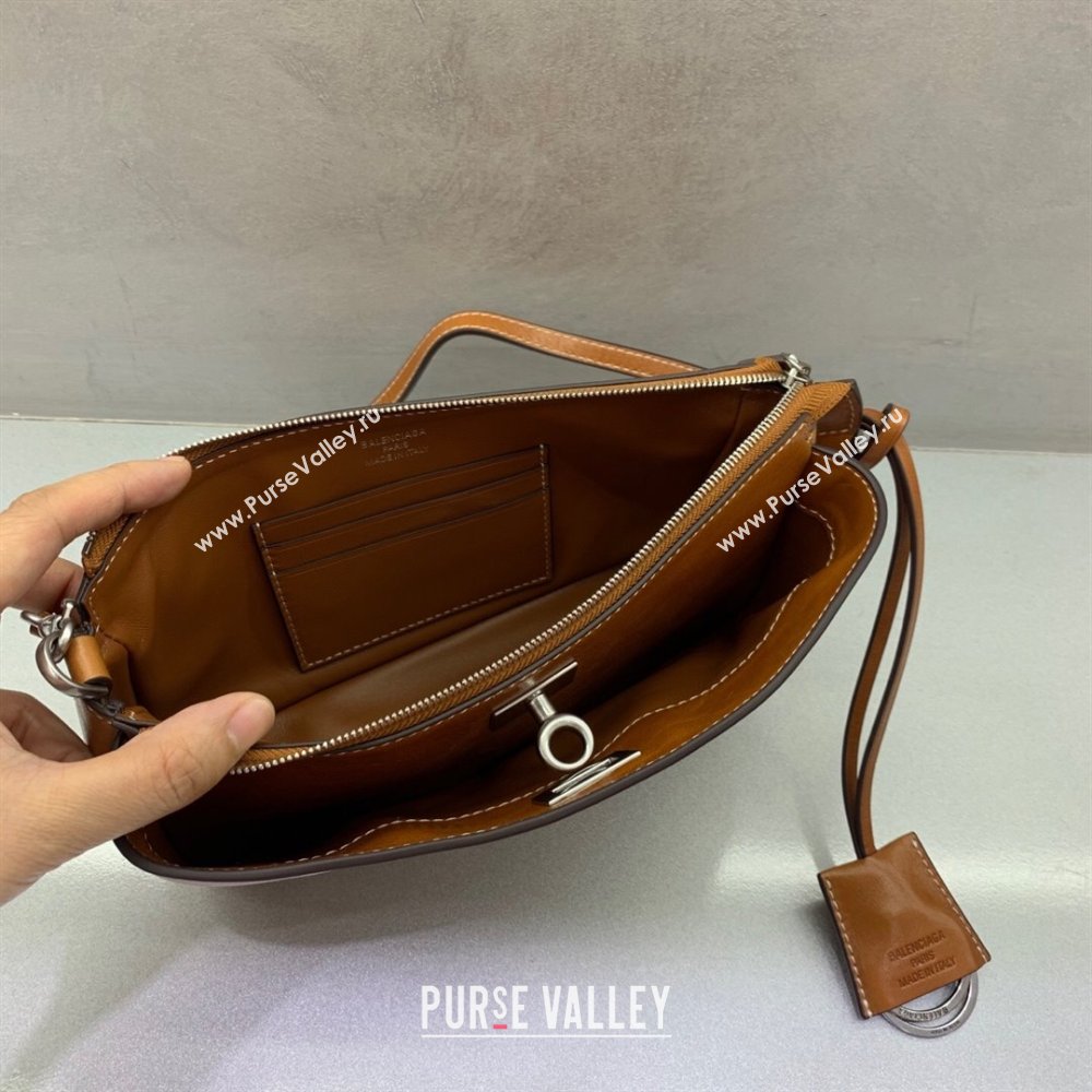 Balenciaga Rodeo Mini Bag in Waxed Leather Brown 2025 0926 (JM-250926133)