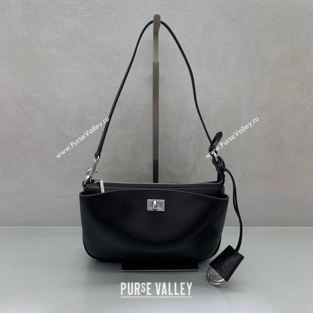 Balenciaga Rodeo Mini Bag in Leather Black/Silver 2025 0926 (JM-250926134)