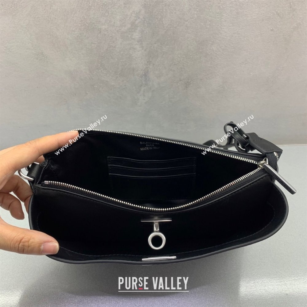 Balenciaga Rodeo Mini Bag in Leather Black/Silver 2025 0926 (JM-250926134)