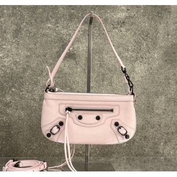 Balenciaga Le City Pouch Bag On Strap in Arena Storico Lambskin Petal Pink 2025 0904 (JM-251120108)