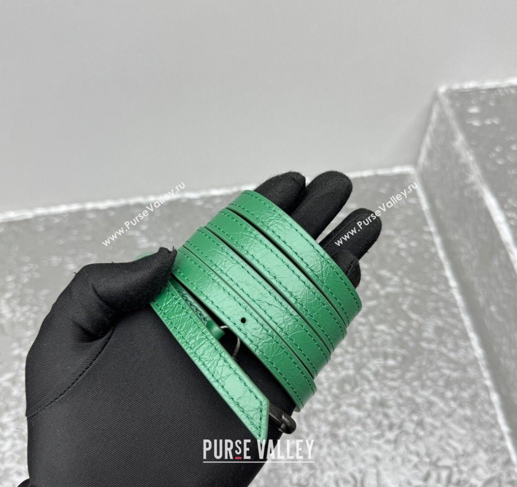 Balenciaga Le City Tote Bag Small in Arena Storico Lambskin Green 2025 1029 (JM-251120112)