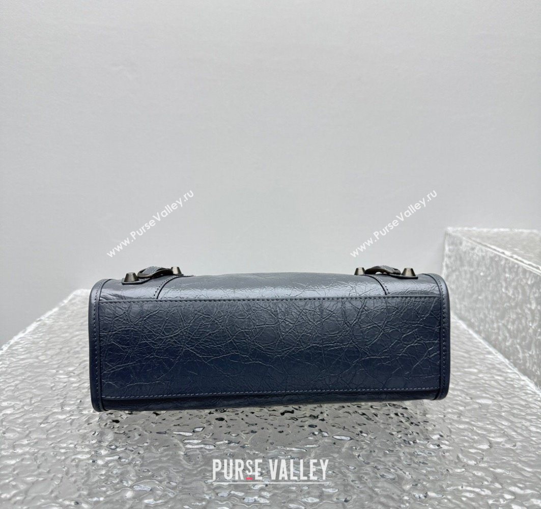 Balenciaga Le City Tote Bag Small in Arena Storico Lambskin Grey 2025 1029 (JM-251120113)