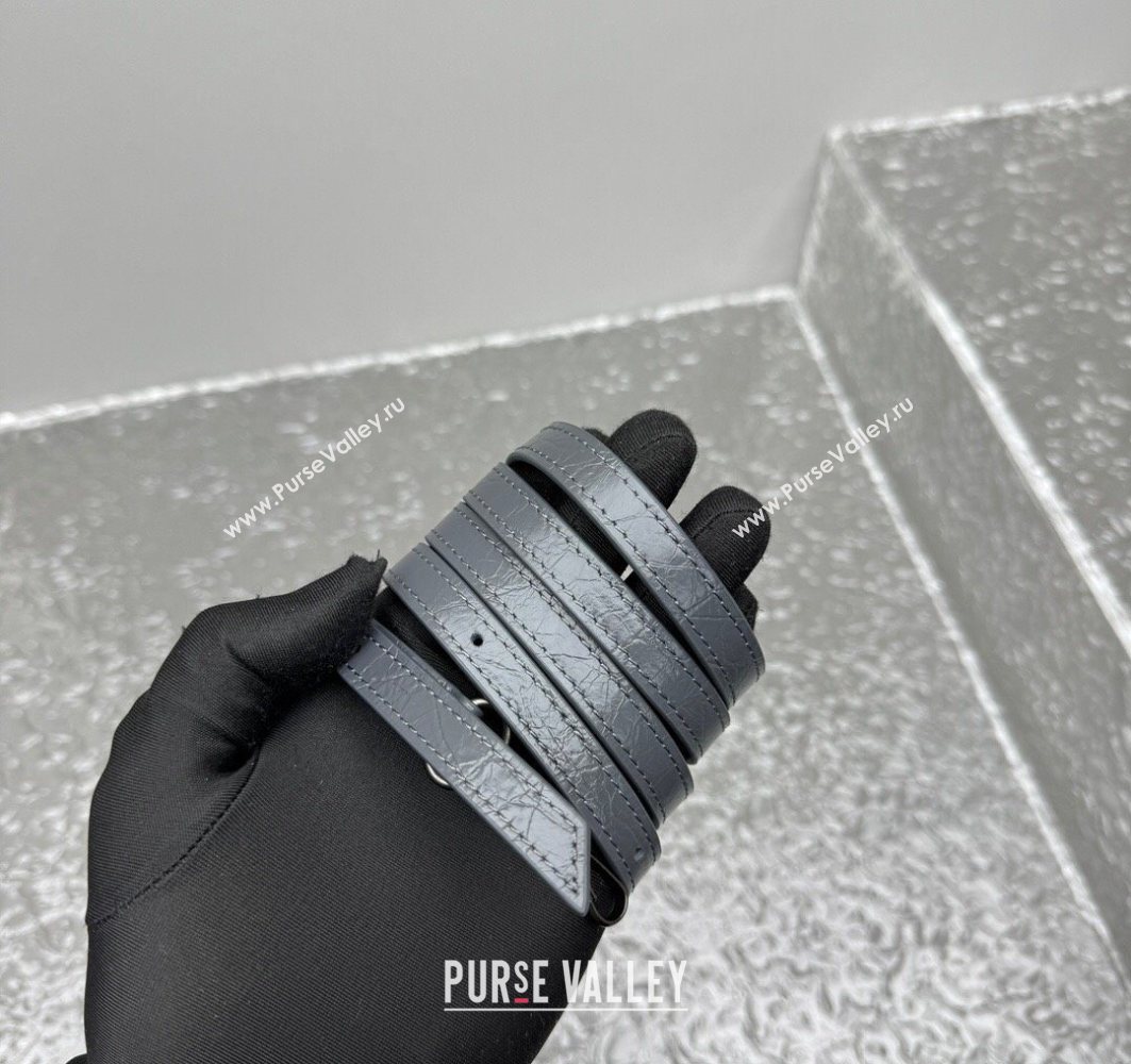 Balenciaga Le City Tote Bag Small in Arena Storico Lambskin Grey 2025 1029 (JM-251120113)