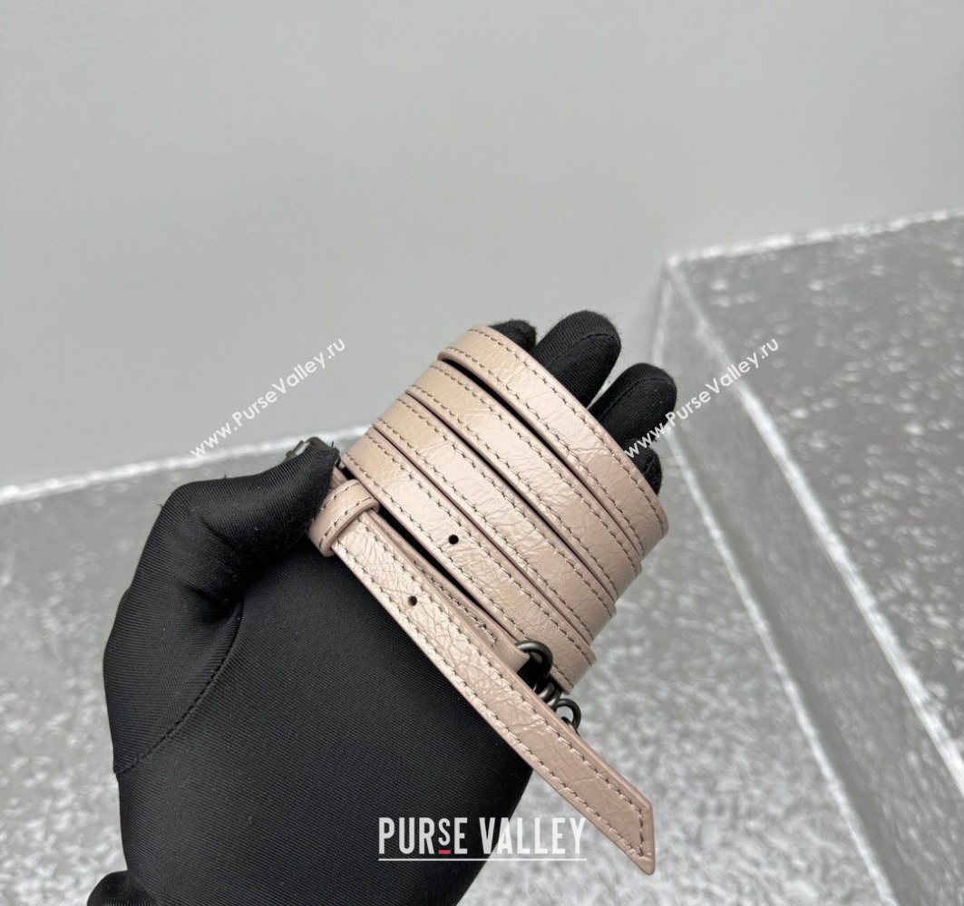 Balenciaga Le City Tote Bag Small in Arena Storico Lambskin Sesame Beige 2025 1029 (JM-251120114)