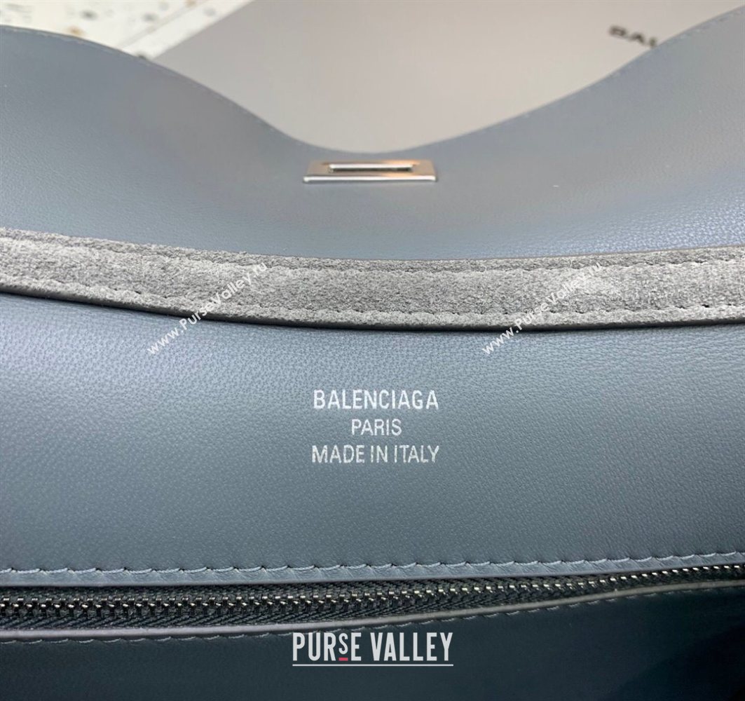 Balenciaga Rodeo Small Handbag in grey suede, aged-silver hardware 2025 78972 (JM-251120123)