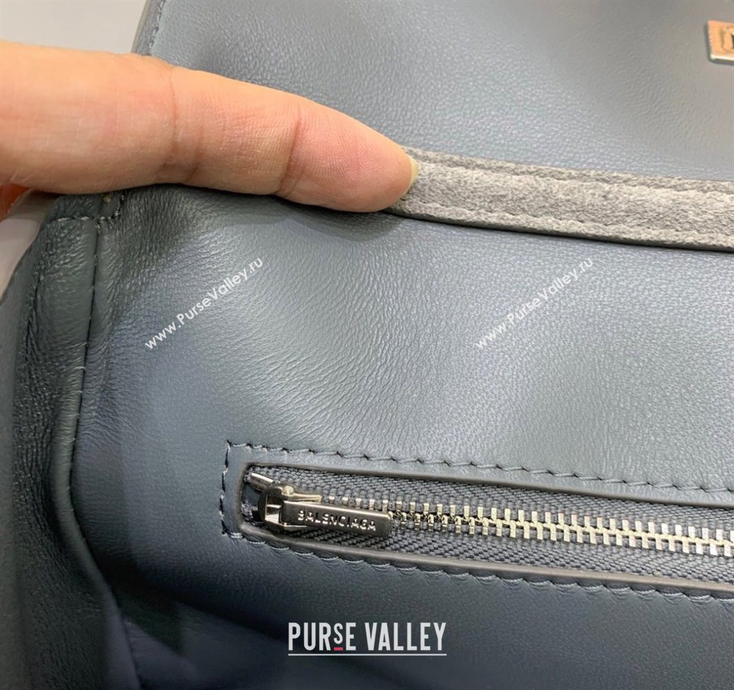 Balenciaga Rodeo Small Handbag in grey suede, aged-silver hardware 2025 78972 (JM-251120123)