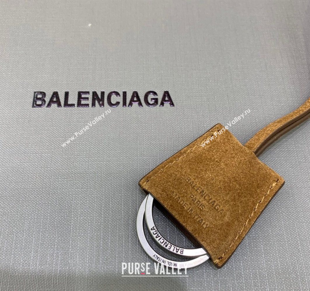 Balenciaga Rodeo Mini Handbag in camel suede, aged-silver hardware 2025 78972 (JM-251120124)