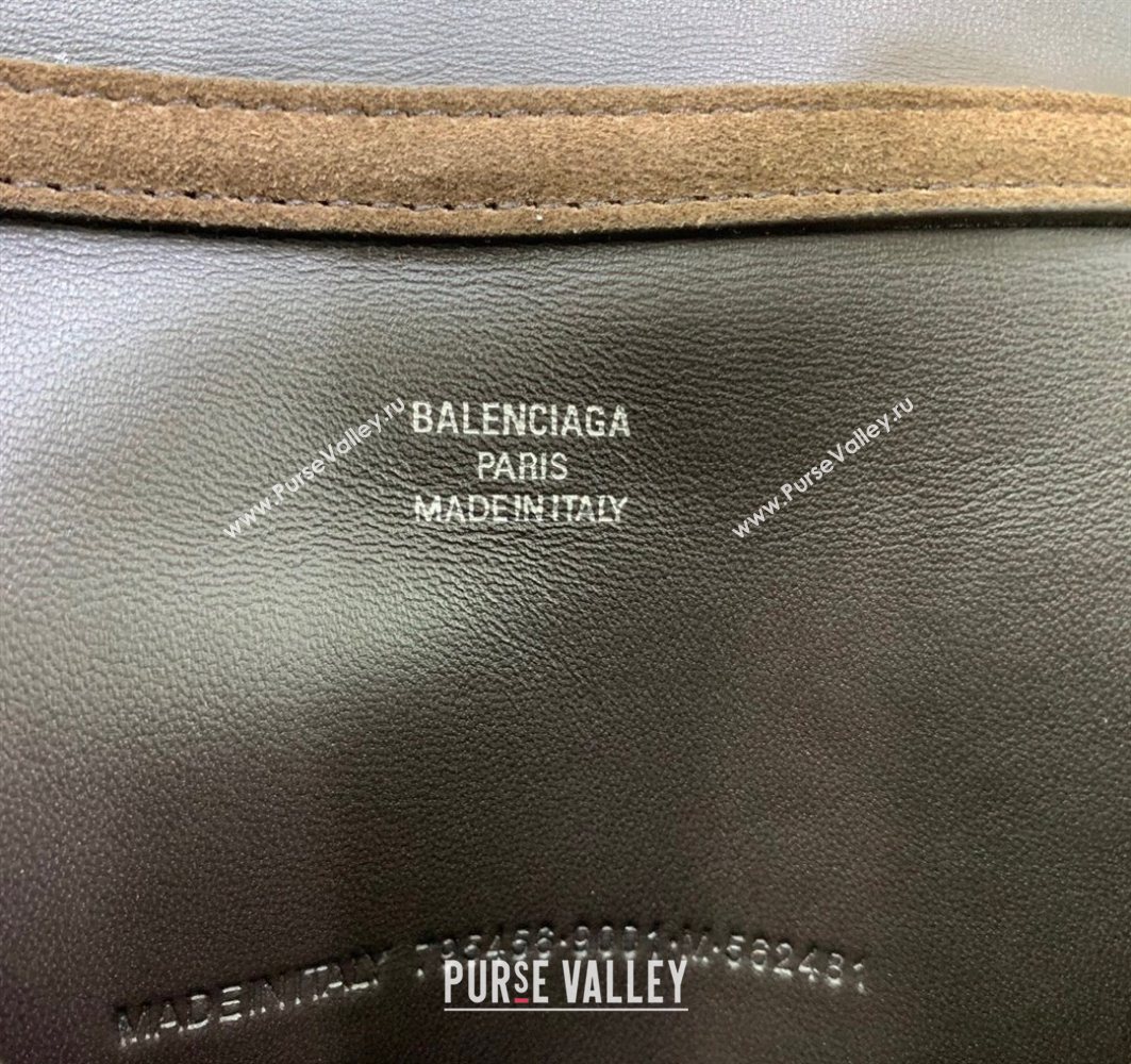 Balenciaga Rodeo Mini Handbag in dark coffee suede, aged-silver hardware 2025 78972 (JM-251120125)