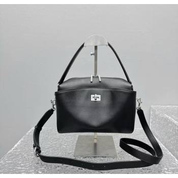 Balenciaga Mens Rodeo Camera Bag in black smooth calfskin, aged-silver hardware 2025 (JM-251120134)