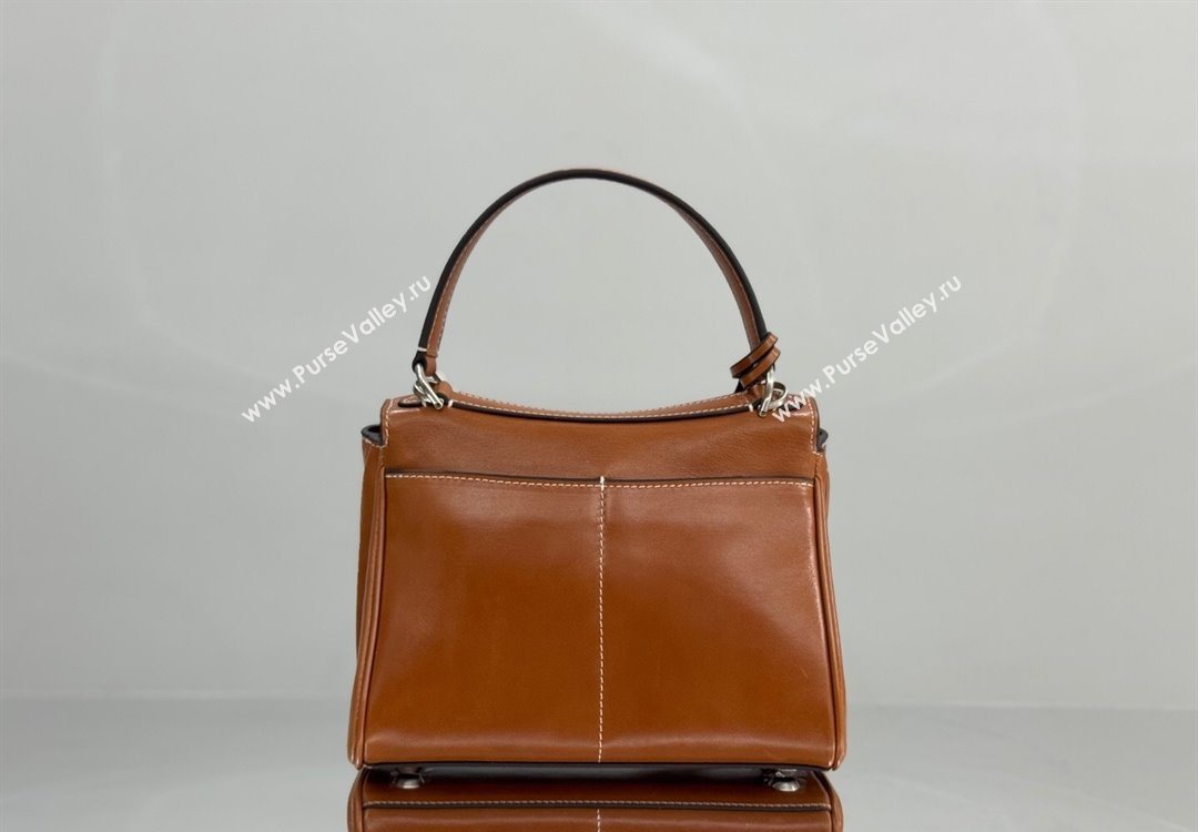 Balenciaga Rodeo Mini Handbag in tan brown smooth calfskin, aged-silver hardware 2025 78972 (JM-251120126)