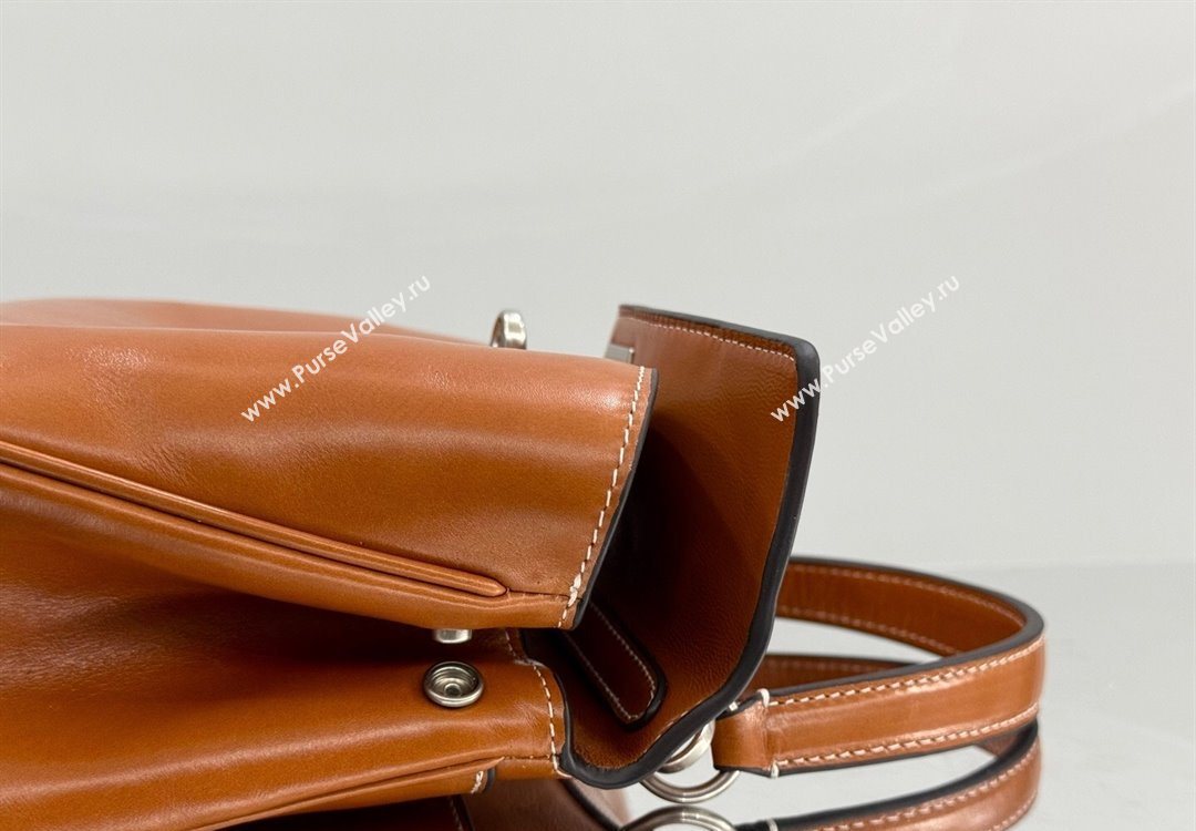 Balenciaga Rodeo Mini Handbag in tan brown smooth calfskin, aged-silver hardware 2025 78972 (JM-251120126)