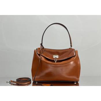 Balenciaga Rodeo Small Handbag in tan brown smooth calfskin, aged-silver hardware 2025 78972 (JM-251120127)