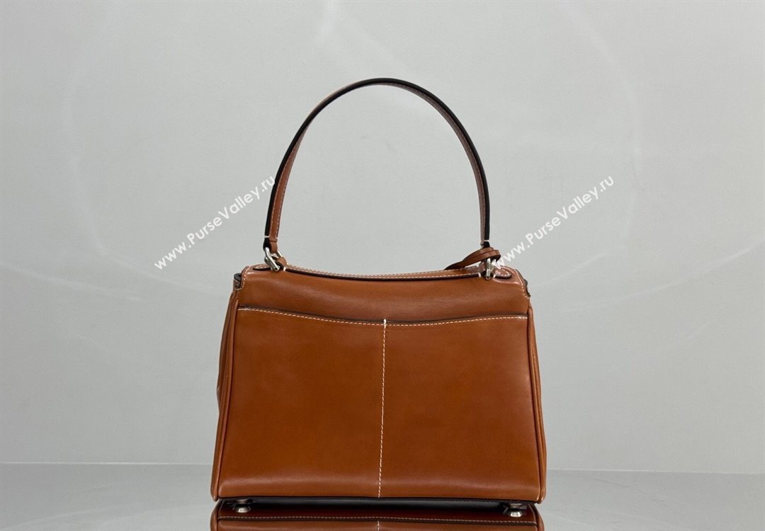 Balenciaga Rodeo Small Handbag in tan brown smooth calfskin, aged-silver hardware 2025 78972 (JM-251120127)