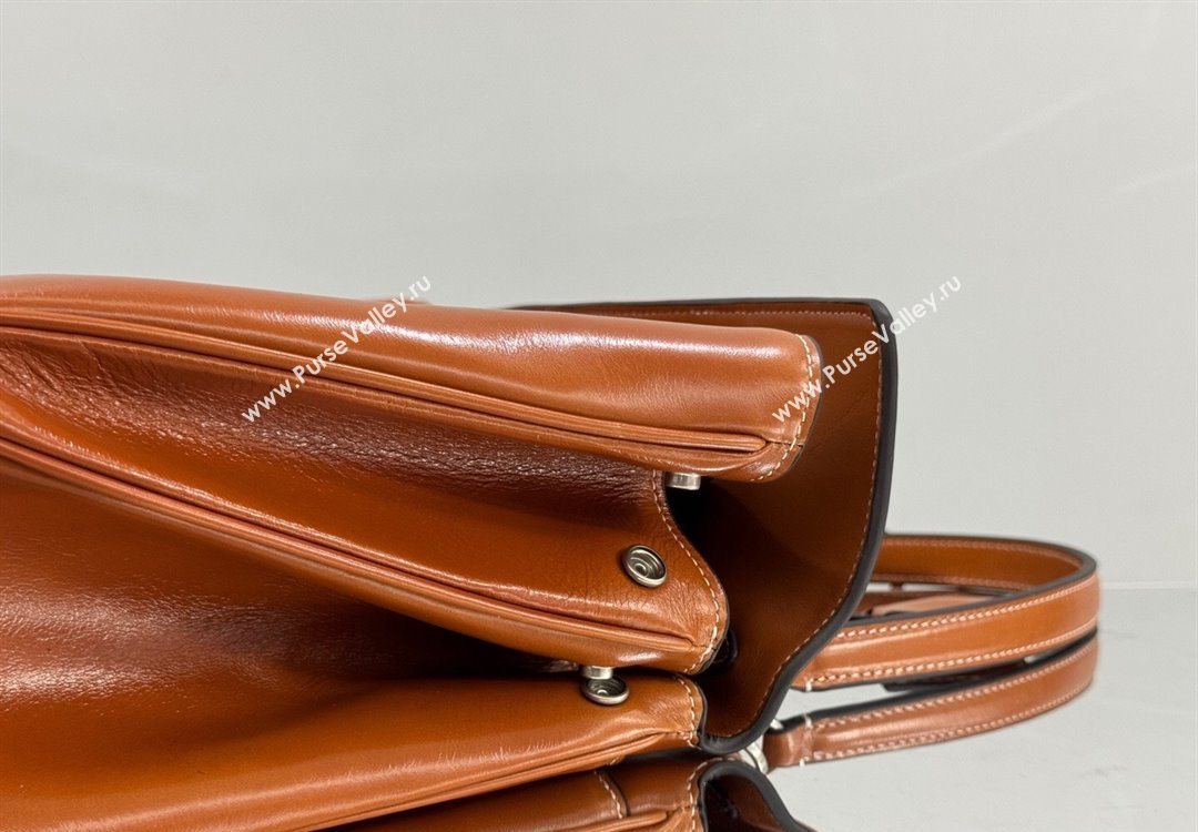 Balenciaga Rodeo Medium Handbag in tan brown smooth calfskin, aged-silver hardware 2025 78972 (JM-251120129)
