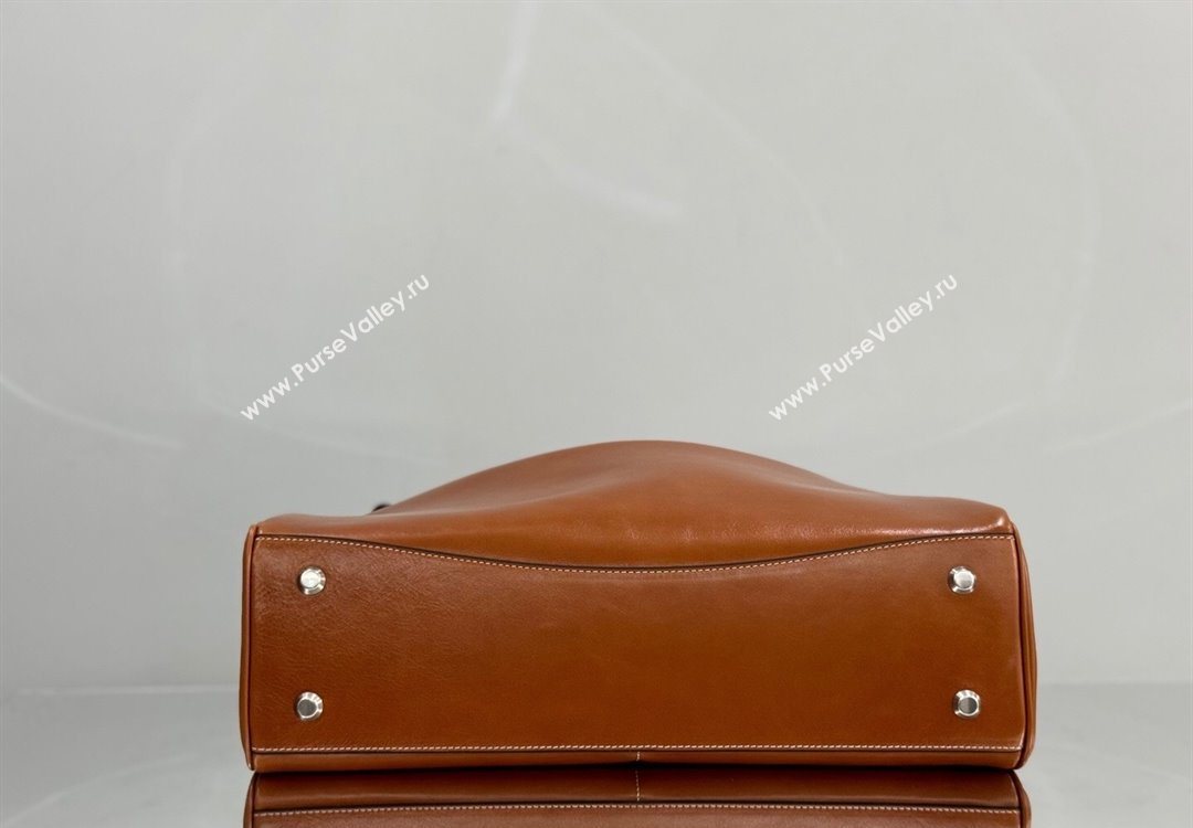Balenciaga Rodeo Large Handbag in tan brown smooth calfskin, aged-silver hardware 2025 78972 (JM-251120130)