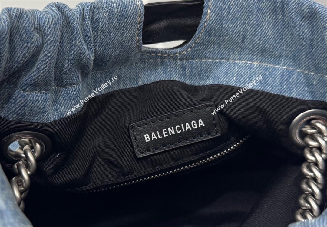 Balenciaga Small Crush Tote Bag in Denim 742941 Blue 2025 0305 (JM-251120140)